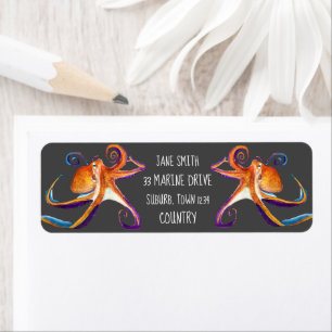 Octopus sealife watercolor art