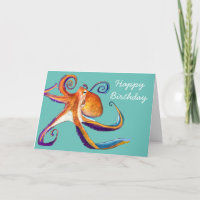 Octopus sealife watercolor art