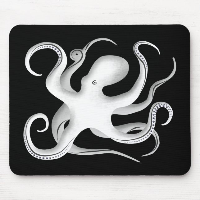 Octopus Silhouette Mouse Mat (Front)