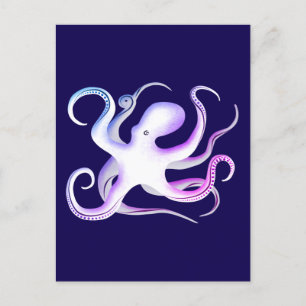 Octopus Silhouette Postcard