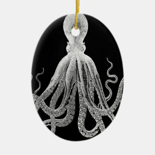 octopus sketch ceramic tree decoration