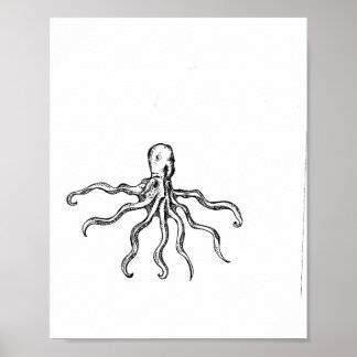 Octopus sketch Print