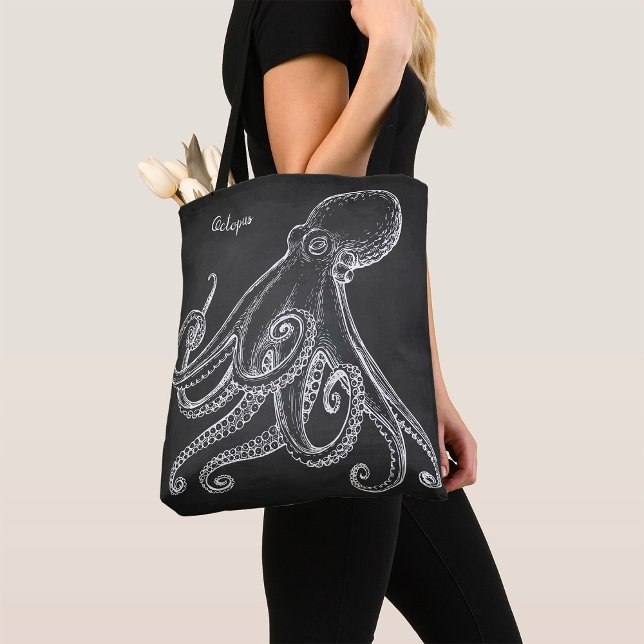 Octopus Sketch Tote Bag (Creator Uploaded)