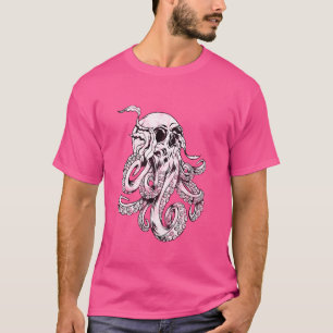 Octopus Skull Monster Kraken Cthulhu Skull for Men T-Shirt