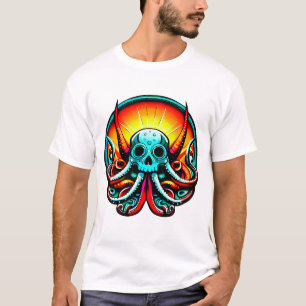 Octopus Skull Of Colours T-Shirt