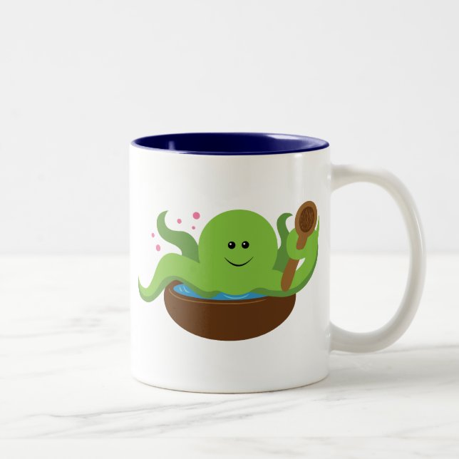 Octopus Soup Two-Tone Coffee Mug (Right)