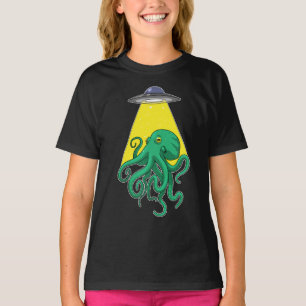 Octopus Spaceship Space T-Shirt