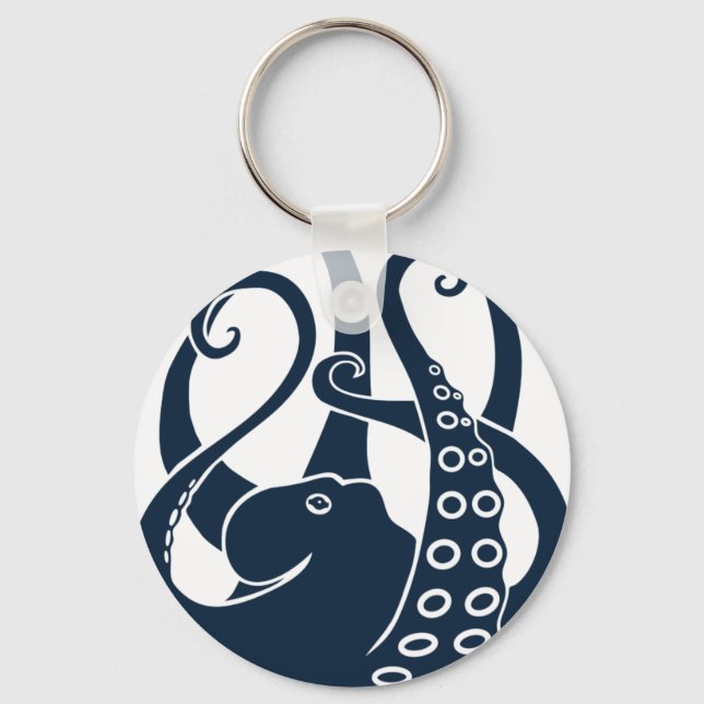 octopus squid cuttlefish oktopus scuba diving key ring (Front)