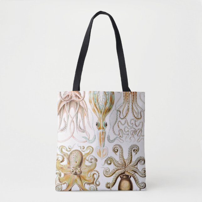 Octopus Squid, Gamochonia by Ernst Haeckel Tote Bag (Front)