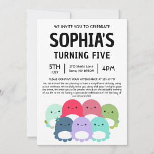 Octopus Squishmallow Birthday Party Invitation