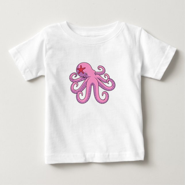 Octopus Starfish Baby T-Shirt (Front)