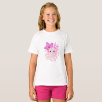 Octopus, starfish, coral reef in pink, Sea Design