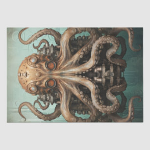 Octopus Steampunk Marine Life Aquatic Tissue Paper