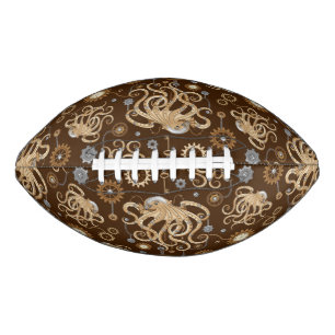 Octopus Steampunk Retro Mechanical Fantasy American Football
