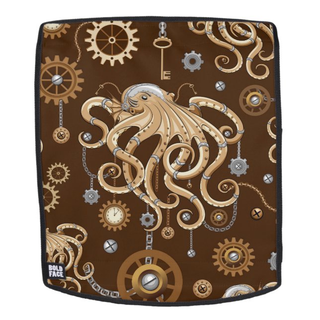 Octopus Steampunk Retro Mechanical Fantasy Backpack (Removable Face)
