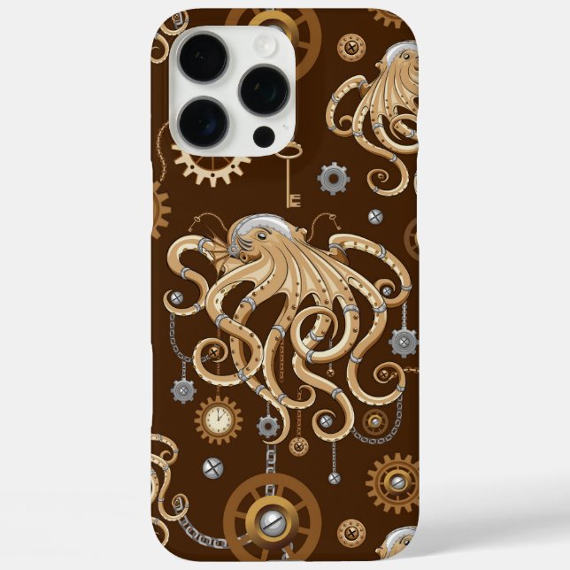 Octopus Steampunk Retro Mechanical Fantasy Case-Mate iPhone Case (Back)