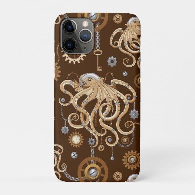 Octopus Steampunk Retro Mechanical Fantasy Case-Mate iPhone Case (Back)