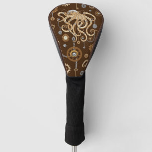 Octopus Steampunk Retro Mechanical Fantasy Golf Head Cover