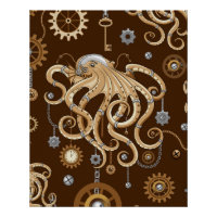 Octopus Steampunk Retro Mechanical Fantasy
