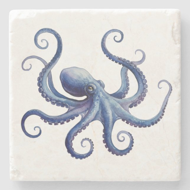 Octopus Stone Coaster (Front)