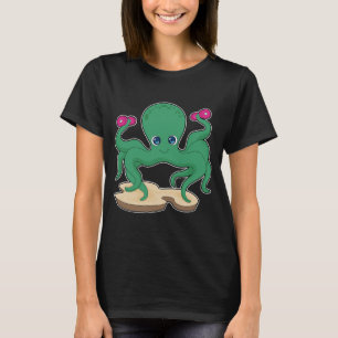 Octopus Strength training Dumbbells T-Shirt