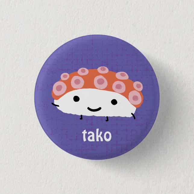 Octopus Sushi (tako) 3 Cm Round Badge (Front)