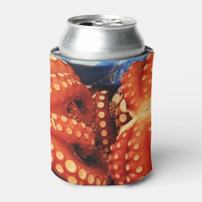 Octopus Tako たこ Tsukiji Fish Market, Tokyo, Japan Can Cooler (Can Front)