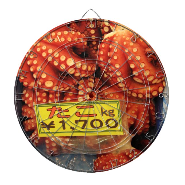 Octopus Tako たこ Tsukiji Fish Market, Tokyo, Japan Dartboard (Front)