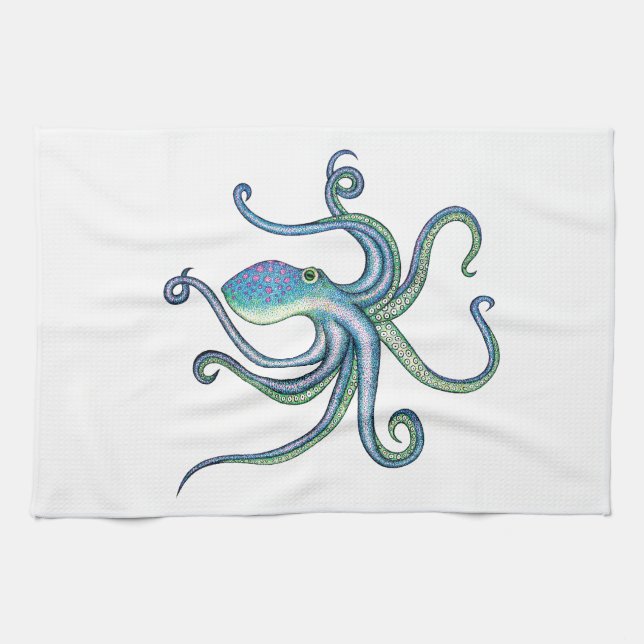 Octopus Tea Towel (Horizontal)