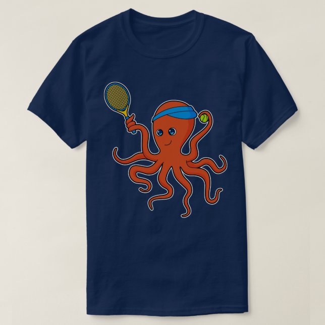 Octopus Tennis player Tennis T-Shirt (Design Front)