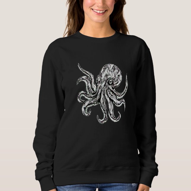 Octopus Tentacle Squid Ocean Animals Octopuses  3 Sweatshirt (Front)