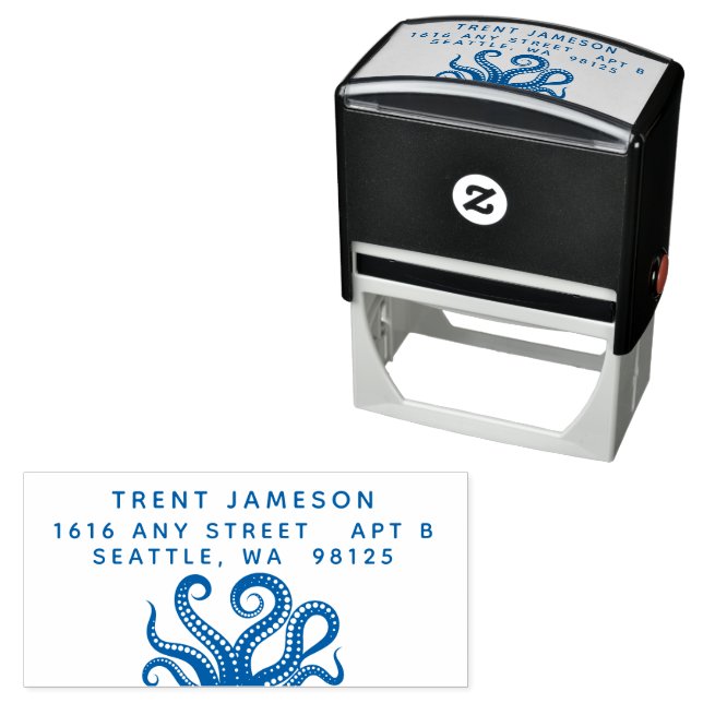 Octopus Tentacles Address Self-inking Stamp (In Situ)