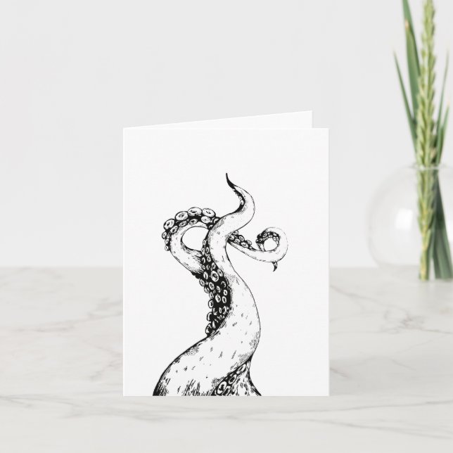 octopus tentacles blank folded card (Front)