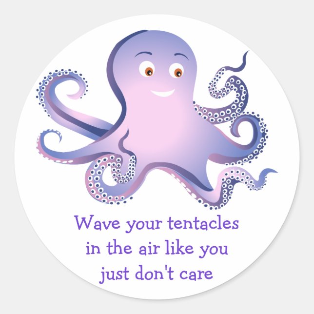 Octopus Tentacles Classic Round Sticker (Front)