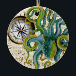Octopus Tentacles Compass Music Ceramic Tree Decoration<br><div class="desc">octopus art design</div>