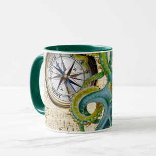 Octopus Tentacles Compass Music Mug