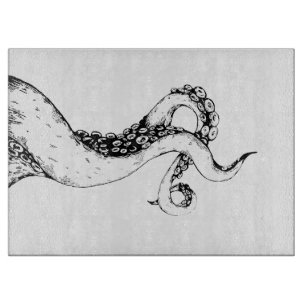 octopus tentacles glass cutting board