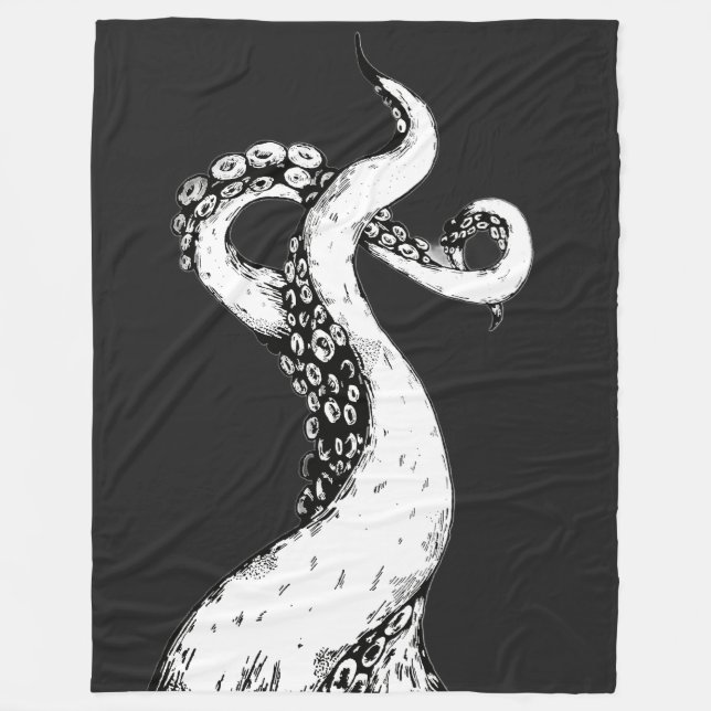 octopus tentacles on black blanket (Front)