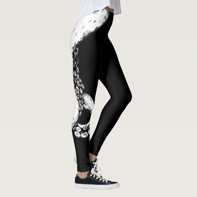 octopus tentacles on black leggings (Right)