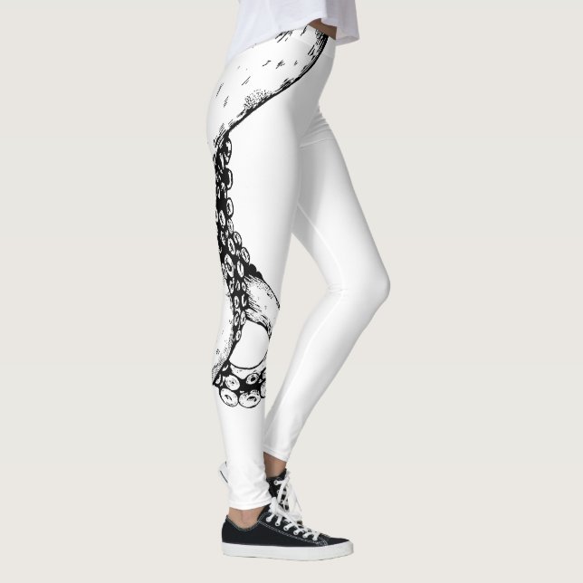 octopus tentacles on white leggings (Right)