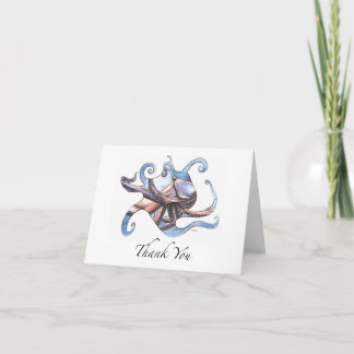 Octopus Thank You Card pen and ink illustration
