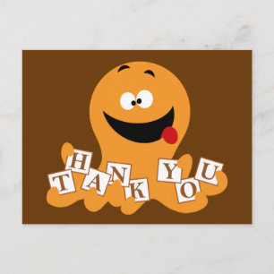 Octopus Thank You Postcard