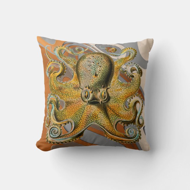 Octopus Throw Pillow (Front)