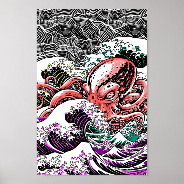 Octopus Tsunami Poster (Front)