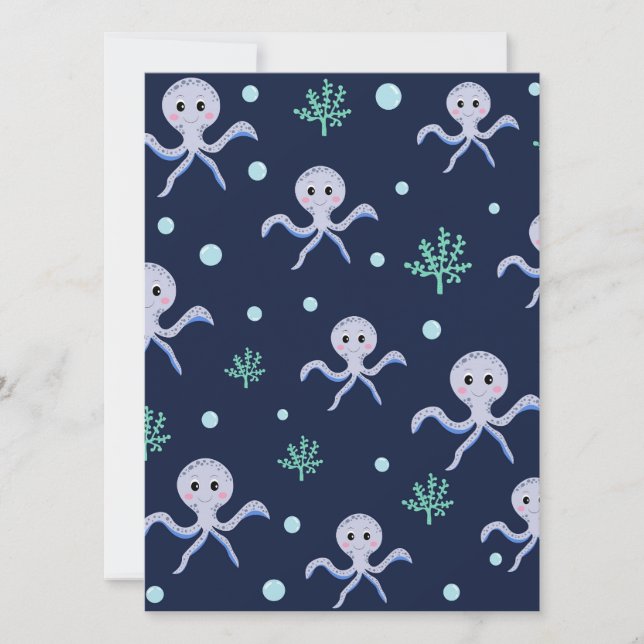 Octopus under the sea kids pattern (Front)