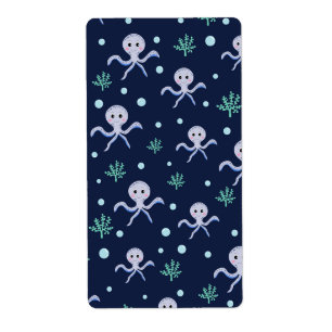 Octopus under the sea kids pattern