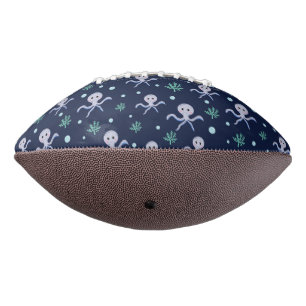 Octopus under the sea kids pattern american football