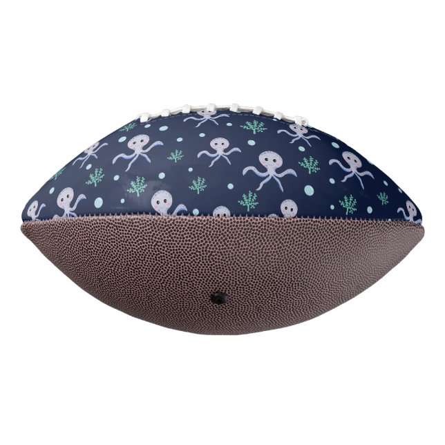 Octopus under the sea kids pattern american football (Rotated 270)