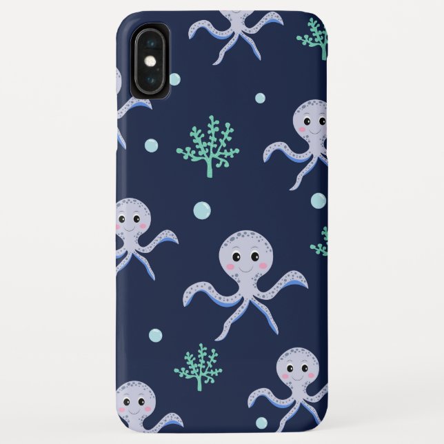 Octopus under the sea kids pattern Case-Mate iPhone case (Back)