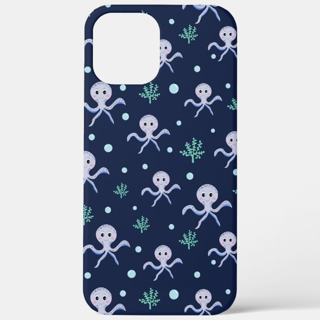 Octopus under the sea kids pattern Case-Mate iPhone case (Back)